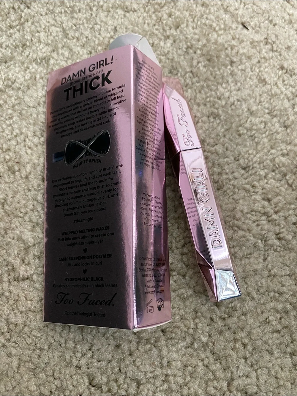 Too Faced Damn Girl! Mascara - Metallic Rose